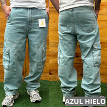 Cargar imagen en el visor de la galería, Pantalón cargo en Jeans